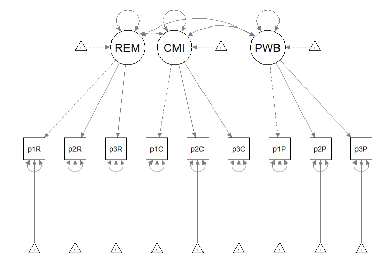 An image of the measurement model that we are specifying