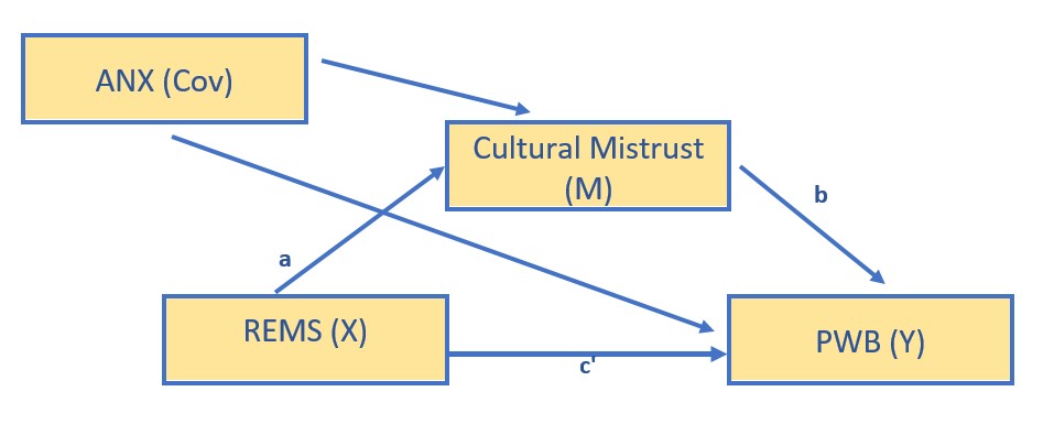 Image of the simple mediation model from Kim et al.